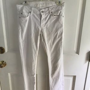 7 for all Mankind Roxanne White Skinny Jeans, 27